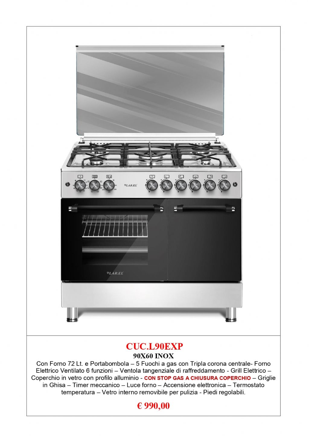 CUCINA LAREL L90EXP F.ELETTRICO